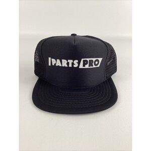 Vintage 80s 90s PARTS PRO Auto Parts Mesh Snapback Trucker Hat Cap Navy Blue